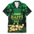 Ireland St Patrick's Day Family Matching Off The Shoulder Long Sleeve Dress and Hawaiian Shirt Irish Shamrocks Leprechaun