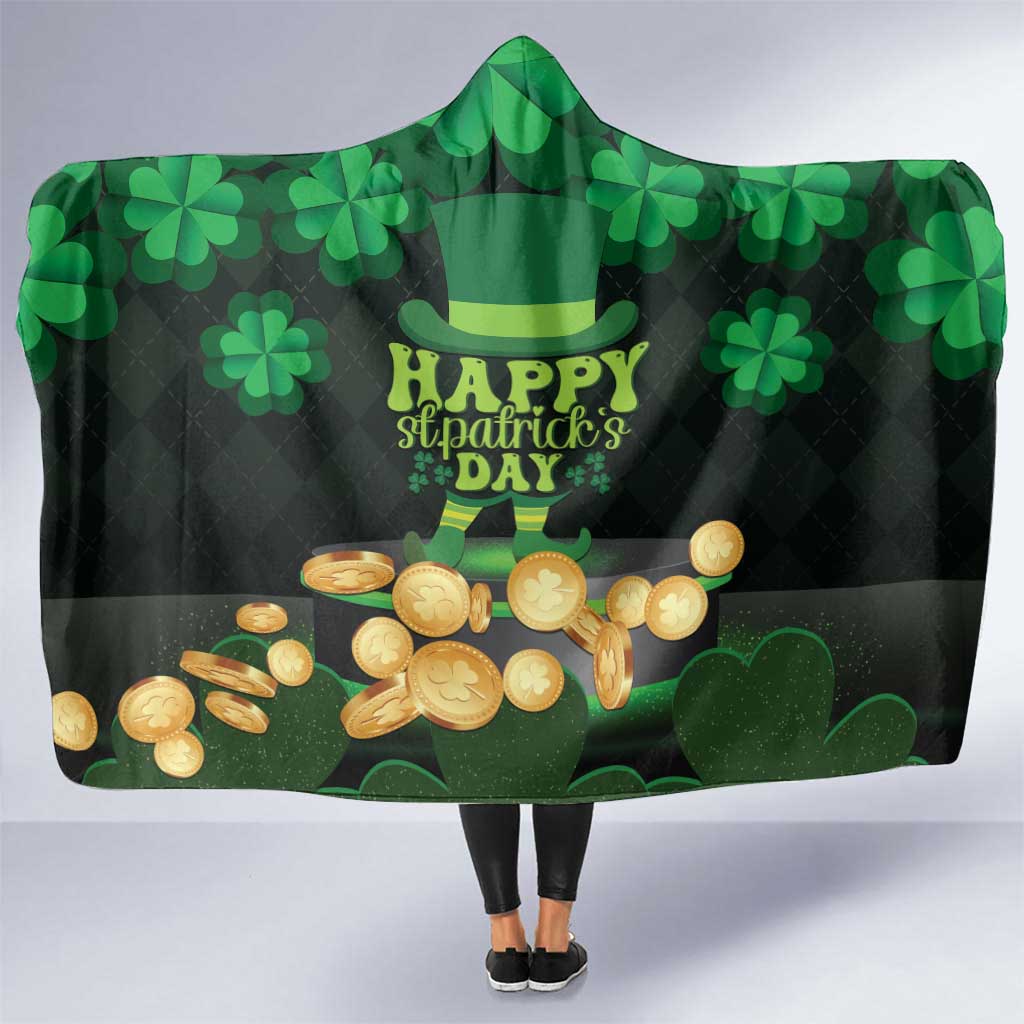 Ireland St Patrick's Day Hooded Blanket Irish Shamrocks Leprechaun