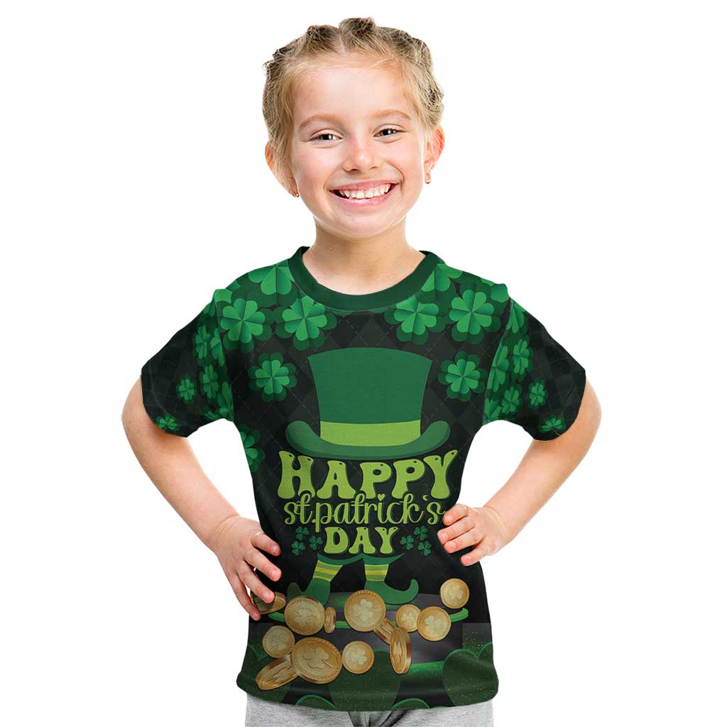 Ireland St Patrick's Day Kid T Shirt Irish Shamrocks Leprechaun - Wonder Print Shop