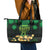 Ireland St Patrick's Day Leather Tote Bag Irish Shamrocks Leprechaun