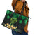 Ireland St Patrick's Day Leather Tote Bag Irish Shamrocks Leprechaun