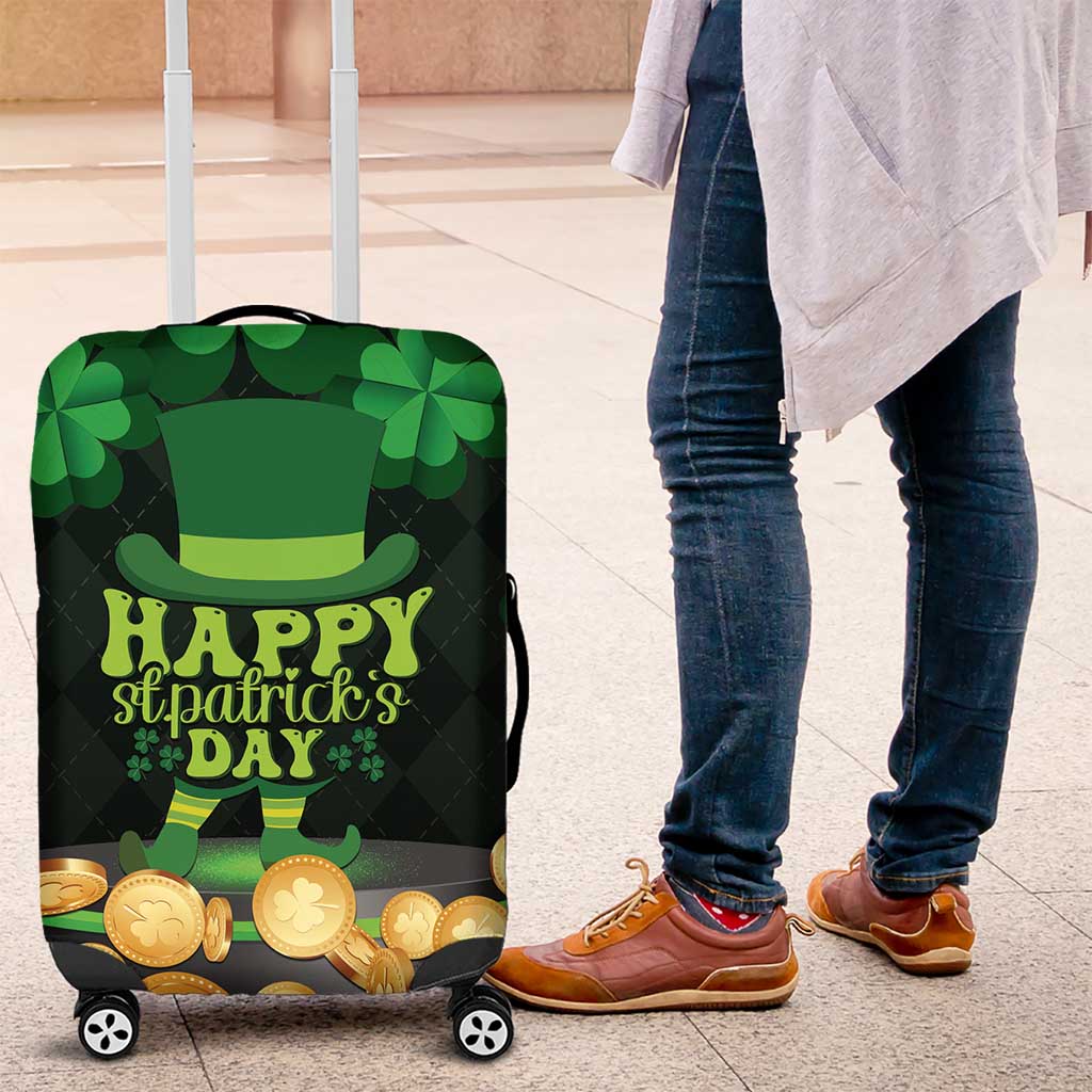 Ireland St Patrick's Day Luggage Cover Irish Shamrocks Leprechaun - Wonder Print Shop