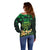 Ireland St Patrick's Day Off Shoulder Sweater Irish Shamrocks Leprechaun