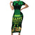 Ireland St Patrick's Day Short Sleeve Bodycon Dress Irish Shamrocks Leprechaun - Wonder Print Shop