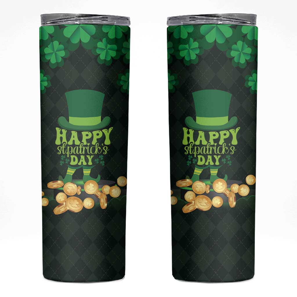 Ireland St Patrick's Day Skinny Tumbler Irish Shamrocks Leprechaun - Wonder Print Shop