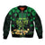 Ireland St Patrick's Day Sleeve Zip Bomber Jacket Irish Shamrocks Leprechaun - Wonder Print Shop