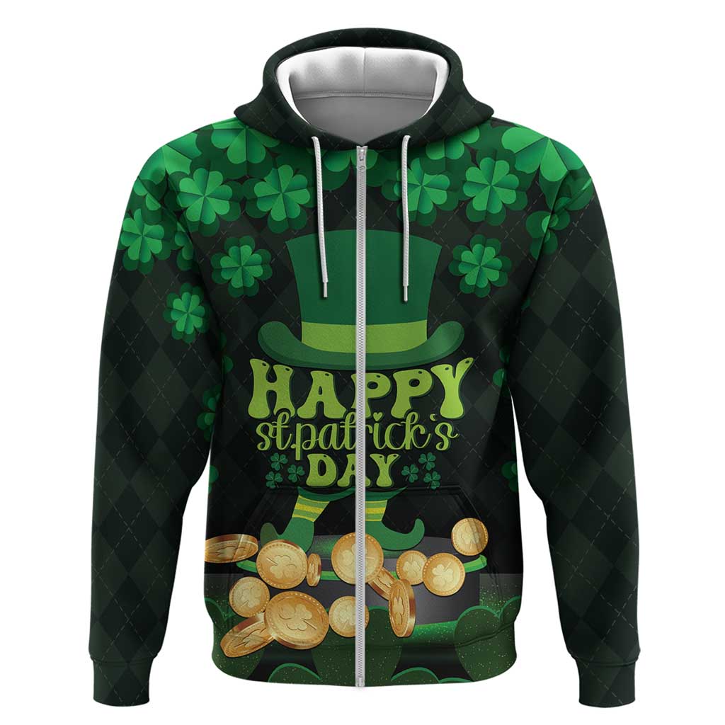 Ireland St Patrick's Day Zip Hoodie Irish Shamrocks Leprechaun - Wonder Print Shop