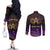 Mardi Gras 2024 Couples Matching Off The Shoulder Long Sleeve Dress and Long Sleeve Button Shirt Carnival Mask Special Version