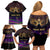 Mardi Gras 2024 Family Matching Off Shoulder Short Dress and Hawaiian Shirt Carnival Mask Special Version - Wonder Print Shop