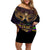 Mardi Gras 2024 Family Matching Off Shoulder Short Dress and Hawaiian Shirt Carnival Mask Special Version - Wonder Print Shop