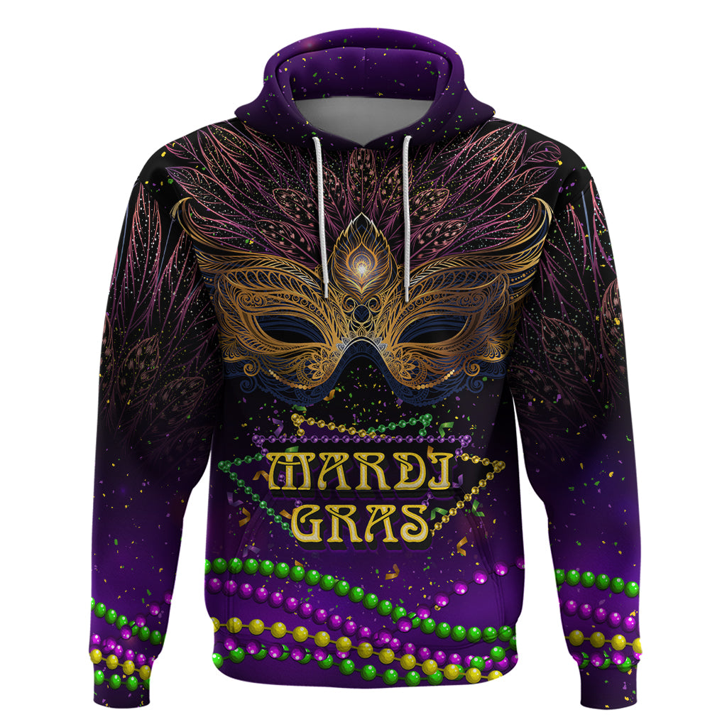 Mardi Gras 2024 Hoodie Carnival Mask Special Version - Wonder Print Shop