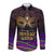 Mardi Gras 2024 Long Sleeve Button Shirt Carnival Mask Special Version - Wonder Print Shop