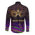 Mardi Gras 2024 Long Sleeve Button Shirt Carnival Mask Special Version - Wonder Print Shop