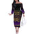 Mardi Gras 2024 Off The Shoulder Long Sleeve Dress Carnival Mask Special Version - Wonder Print Shop