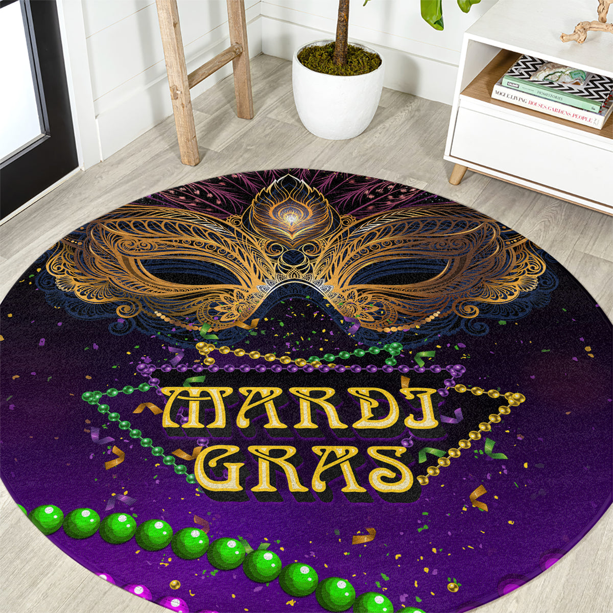 Mardi Gras 2024 Round Carpet Carnival Mask Special Version