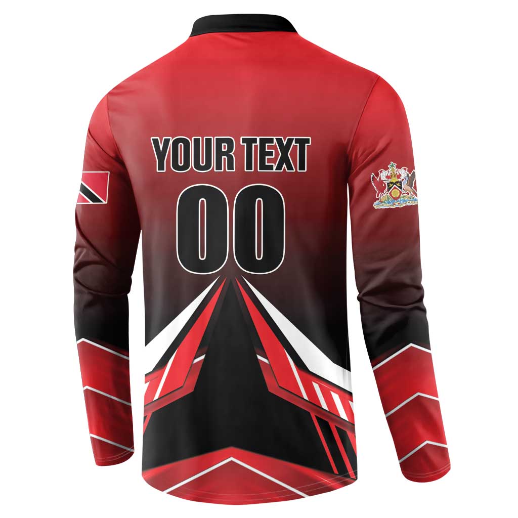 Custom Cricket Trinidad and Tobago Red Force Button Sweatshirt Go Champion