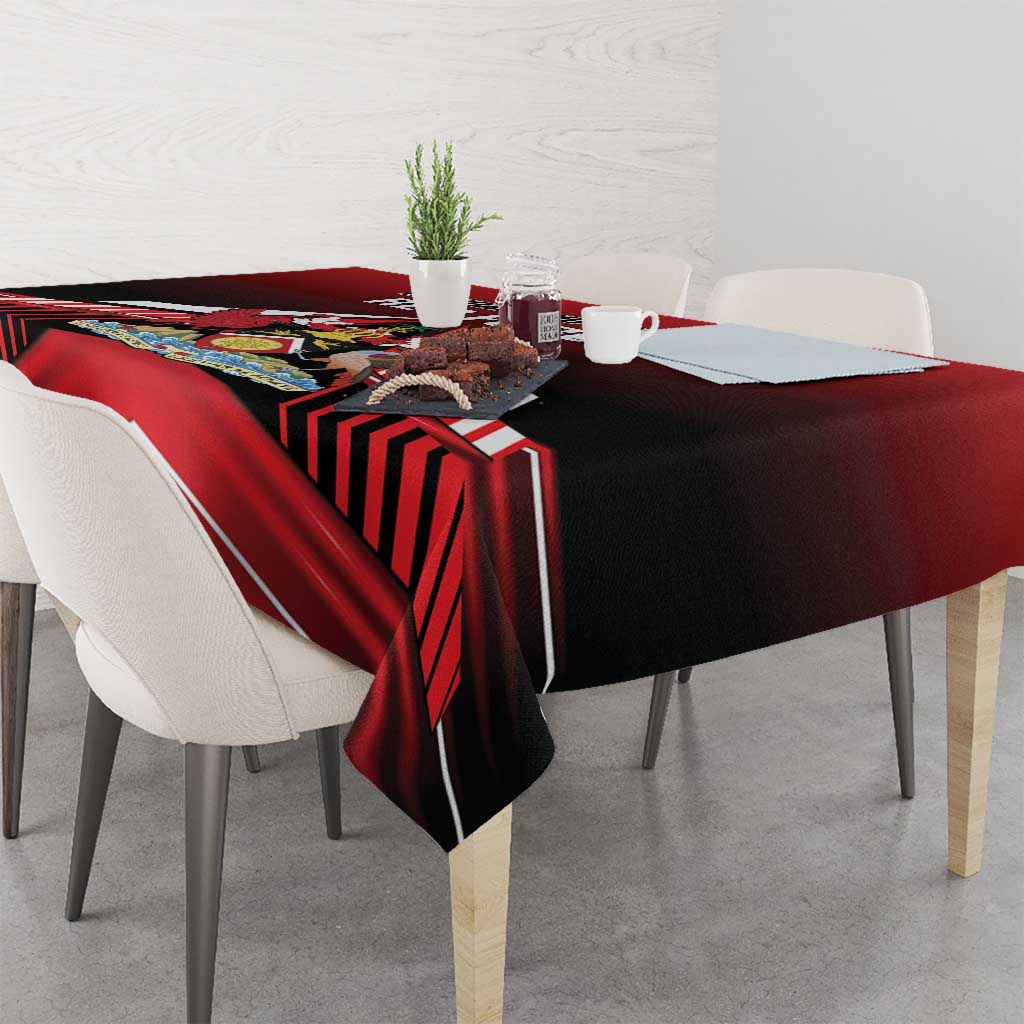 Custom Cricket Trinidad and Tobago Red Force Tablecloth Go Champion