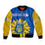 Ukraine Bomber Jacket Ukrainian Coat Of Arms With Sunflower - Wonder Print Shop