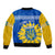 Ukraine Bomber Jacket Ukrainian Coat Of Arms With Sunflower - Wonder Print Shop