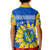 Ukraine Kid Polo Shirt Ukrainian Coat Of Arms With Sunflower - Wonder Print Shop