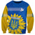 Ukraine Sweatshirt Ukrainian Coat Of Arms With Sunflower - Wonder Print Shop