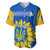 Personalised Ukraine Baseball Jersey Ukrainian Coat Of Arms With Sunflower - Wonder Print Shop