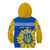 Personalised Ukraine Kid Hoodie Ukrainian Coat Of Arms With Sunflower - Wonder Print Shop