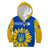 Personalised Ukraine Kid Hoodie Ukrainian Coat Of Arms With Sunflower - Wonder Print Shop