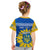 Personalised Ukraine Kid T Shirt Ukrainian Coat Of Ams With Sunflower - Wonder Print Shop