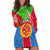 Eritrea Hoodie Dress Eritrean Emblem Flag Mix African Pattern - Wonder Print Shop