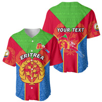 Set of two Eritrea baseball jerseys: ERITREA crest front and YOUR TEXT crest front
