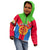 Custom Eritrea Kid Hoodie Eritrean Emblem Flag Mix African Pattern - Wonder Print Shop