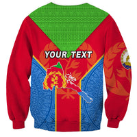 Eritrea-themed unisex sweatshirt with flag pattern, emblem and YOUR TEXT print