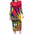 Colombia Long Sleeve Bodycon Dress Colombian Tribal Seamless Patterns - Wonder Print Shop