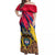 Colombia Off Shoulder Maxi Dress Colombian Tribal Seamless Patterns - Wonder Print Shop