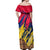 Colombia Off Shoulder Maxi Dress Colombian Tribal Seamless Patterns - Wonder Print Shop