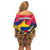 Colombia Off Shoulder Short Dress Colombian Tribal Seamless Patterns - Wonder Print Shop