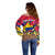 Colombia Off Shoulder Sweater Colombian Tribal Seamless Patterns - Wonder Print Shop