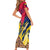 Colombia Short Sleeve Bodycon Dress Colombian Tribal Seamless Patterns - Wonder Print Shop