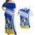 Uruguay Couples Matching Off Shoulder Maxi Dress and Hawaiian Shirt Uruguayan Coat Of Arms - Wonder Print Shop