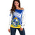 Personalised Uruguay Off Shoulder Sweater Uruguayan Coat Of Arms - Wonder Print Shop