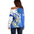 Uruguay Independence Day Off Shoulder Sweater Uruguayan Sol de Mayo Special Version - Wonder Print Shop