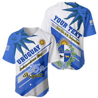 Blue and white baseball jersey showing front “25th August” and back crest design
