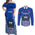 Samoa Rugby Couples Matching Off Shoulder Maxi Dress and Long Sleeve Button Shirts Manu Samoa Go 2023 World Cup - Wonder Print Shop