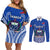 Samoa Rugby Couples Matching Off Shoulder Short Dress and Long Sleeve Button Shirts Manu Samoa Go 2023 World Cup - Wonder Print Shop