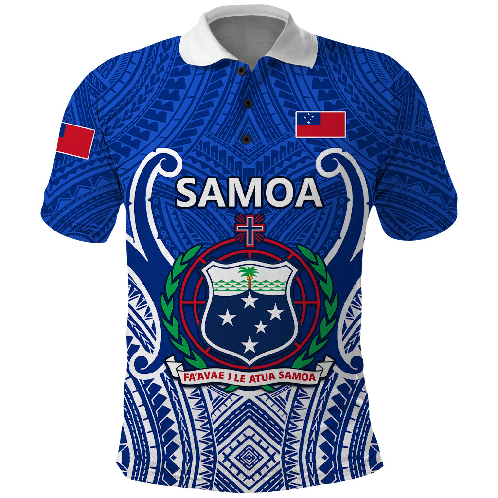 Samoa Rugby Polo Shirt Manu Samoa Go 2023 World Cup - Wonder Print Shop