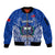 Custom Samoa Rugby Sleeve Zip Bomber Jacket Manu Samoa Go 2023 World Cup - Wonder Print Shop