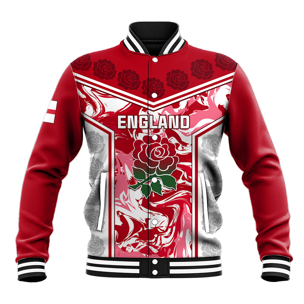 England Rugby Baseball Jacket The Red Rose Come On 2023 World Cup - Wonder Print Shop