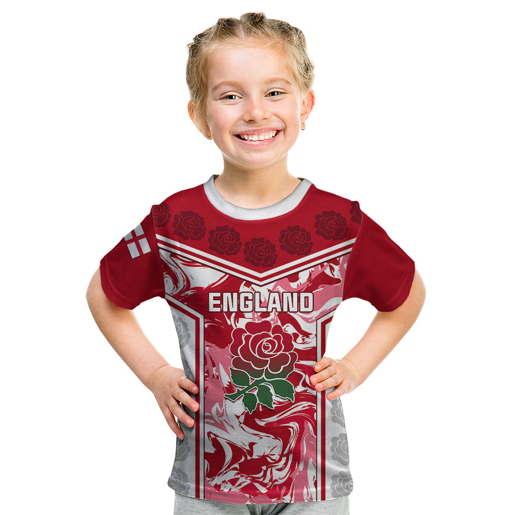 England Rugby Kid T Shirt The Red Rose Come On 2023 World Cup - Wonder Print Shop