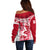 England Rugby Off Shoulder Sweater The Red Rose Come On 2023 World Cup - Wonder Print Shop